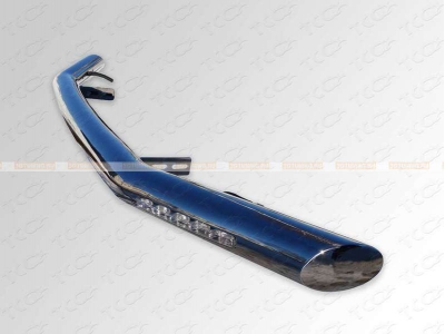 Защита переднего бампера овальная с ДХО 75х42 мм ТСС для Chevrolet Tahoe 2006-2014